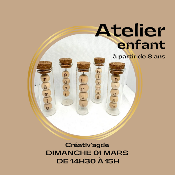 Atelier enfants du dimanche 01 mars 2026 de 14h30 à 15h