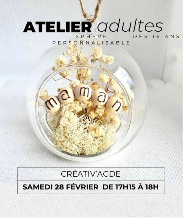 Atelier ados/ adultes du samedi 28 fėvrier 2026 de 17h15 à 18h