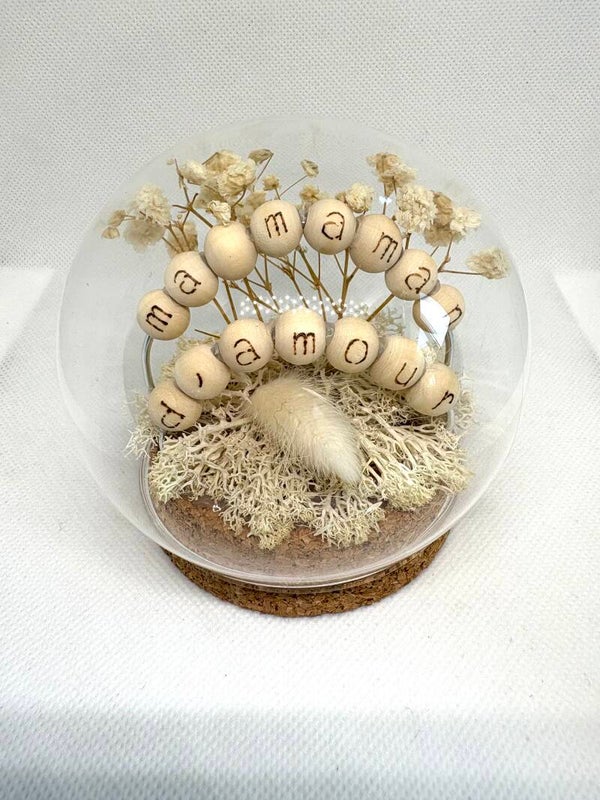 Sphère fermée M avec message