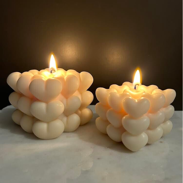 Bubble Heart kaarsenset