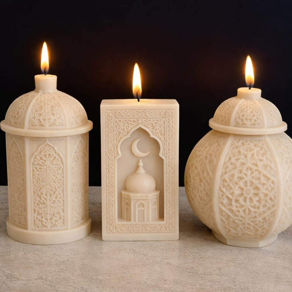 Sahraé Kaarsenset Beige