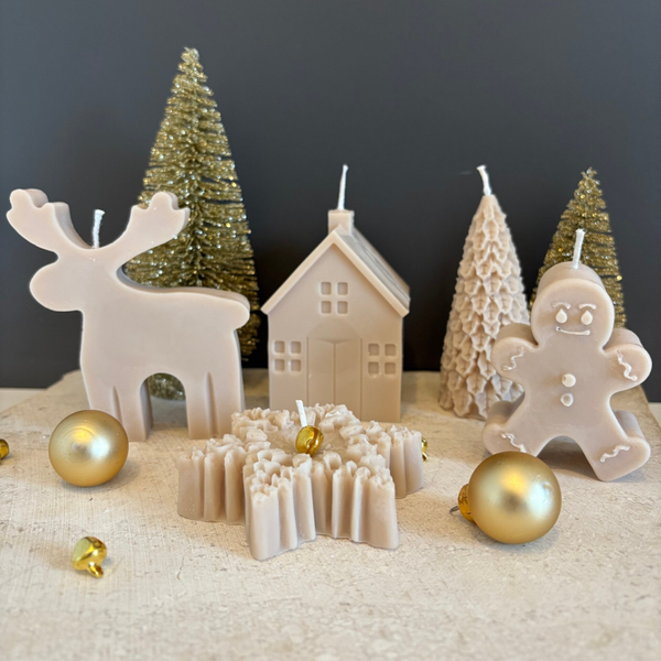 Christmas Village Set Beige