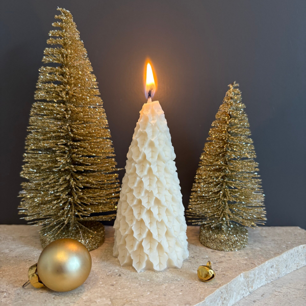 Leaf Christmas Tree Kaars Small