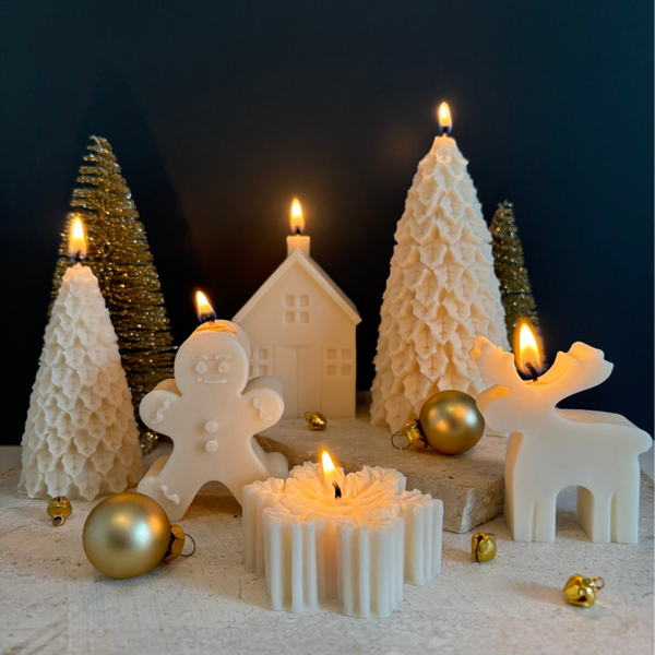 Christmas Village Small kaarsenset