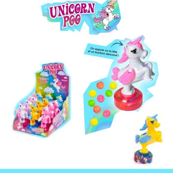 DISTRIBUTEUR BONBONS UNICORNS POO