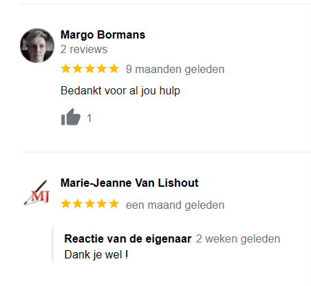 Review bedankt Coaching de Reflectie