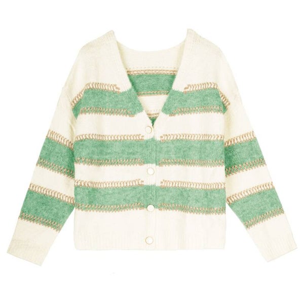 Cardigan Touch of Gold Green