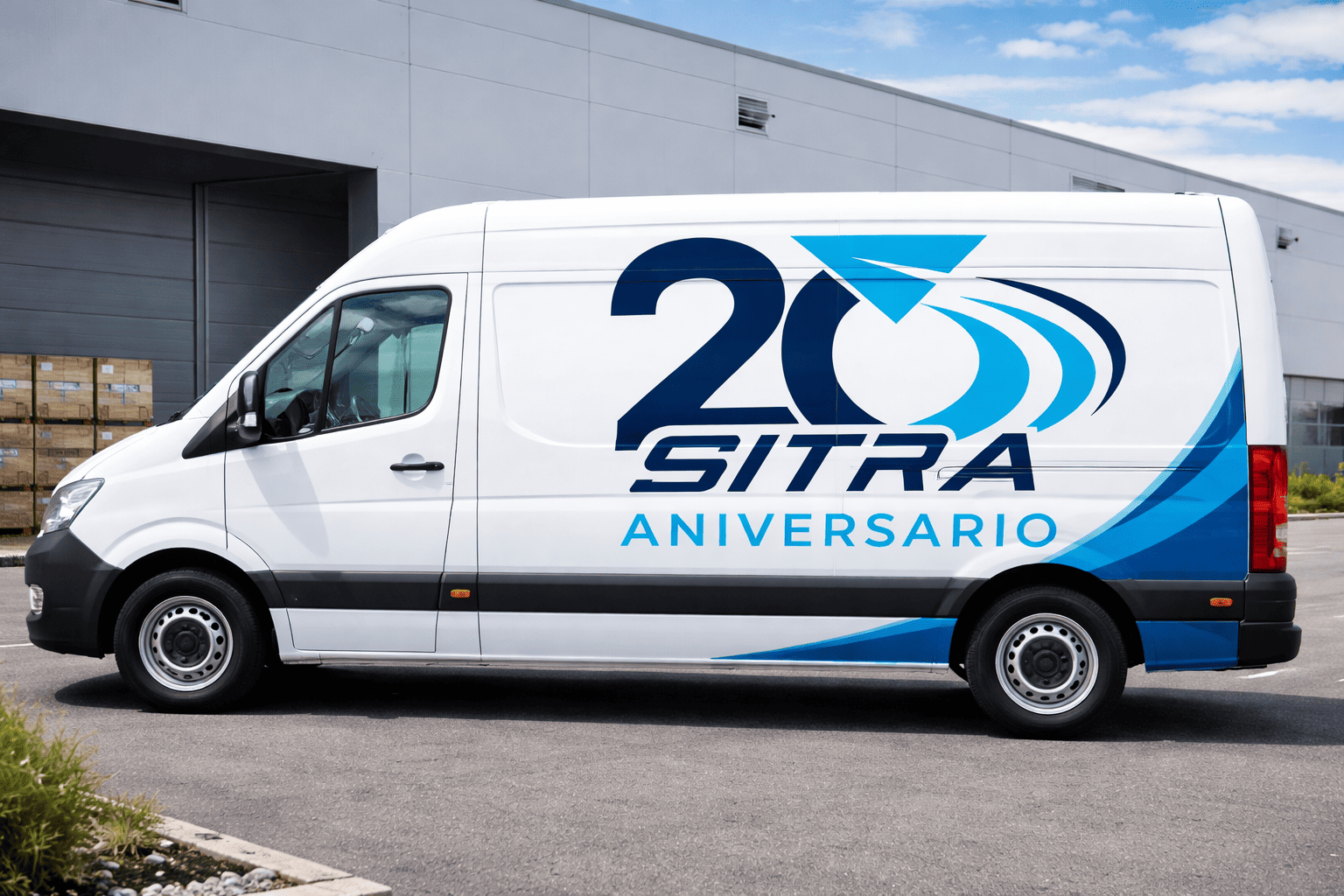 Furgoneta de reparto en Madrid