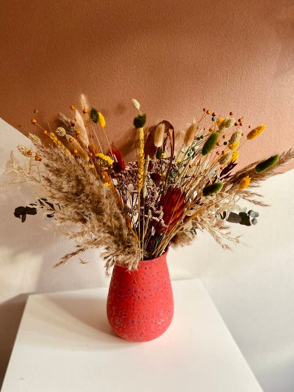 Rode keramieken vaas