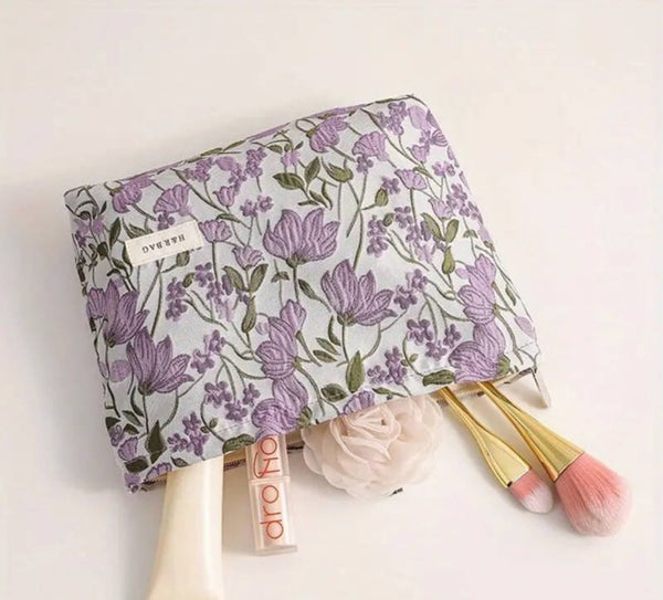 Luxueuze toilettas met bloemenmotief