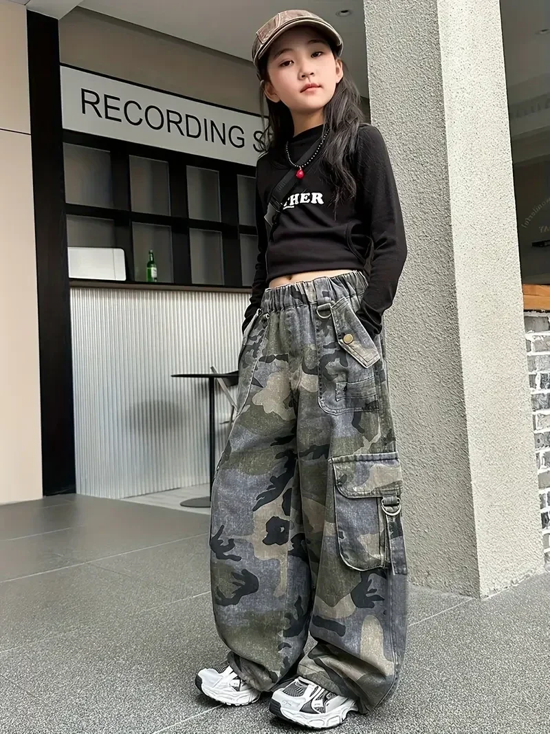 Y2K Mädchen Frühling/Herbst Dance Lange Hosen