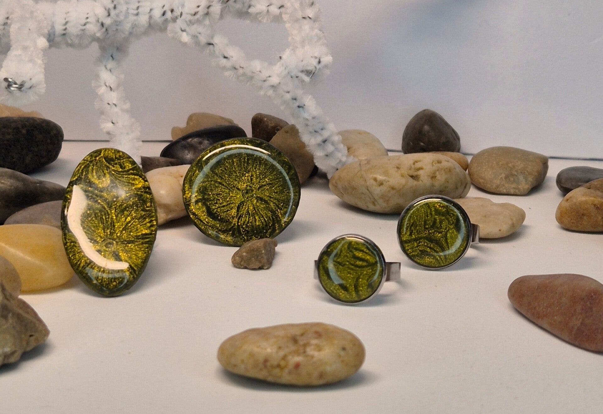 Anillos  OTOÑO  verde oliva