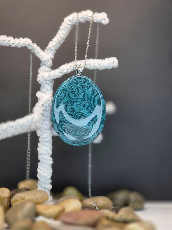 Colgante Huevo OTOÑO esmeralda