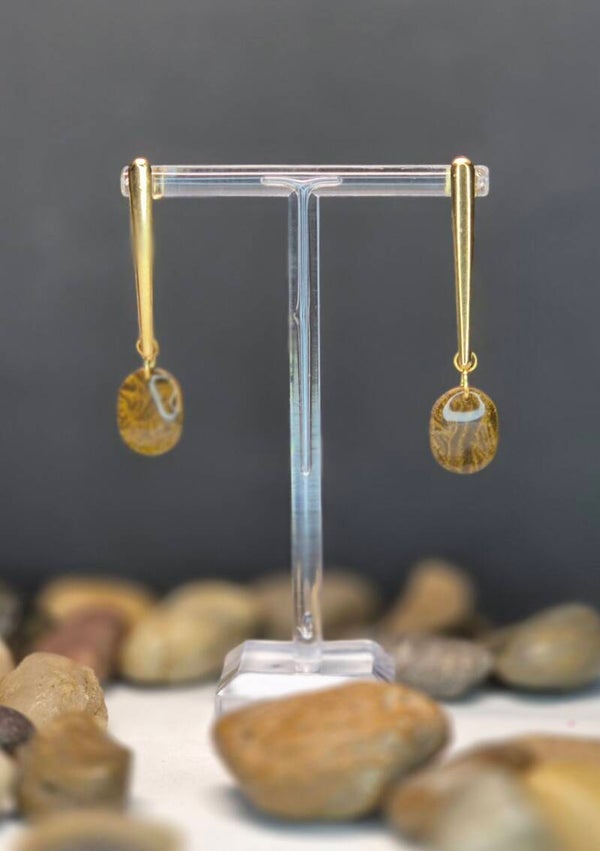 Coqueta triangulada OTOÑO marrón dorado