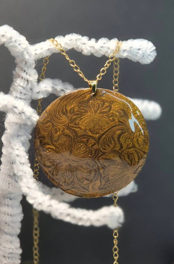 Colgante Luna Maxi OTOÑO marrón dorado