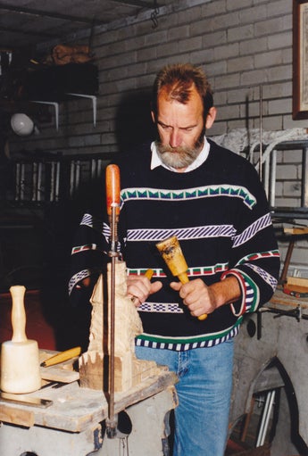 Gerrit Verkuijlen, de maker van het monument. Foto: Frans Haarmann. Collectie Eerdse Klanken.