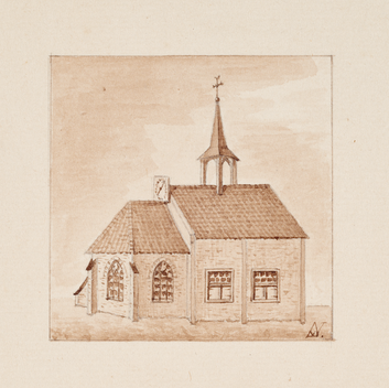 Tekening L. van Valkenburg (1858-1921). Foto: Brabantcollectie Tilburg University.