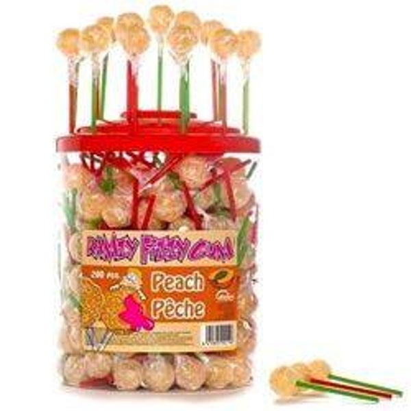 Sucette ramzy fizzy Gum pêche