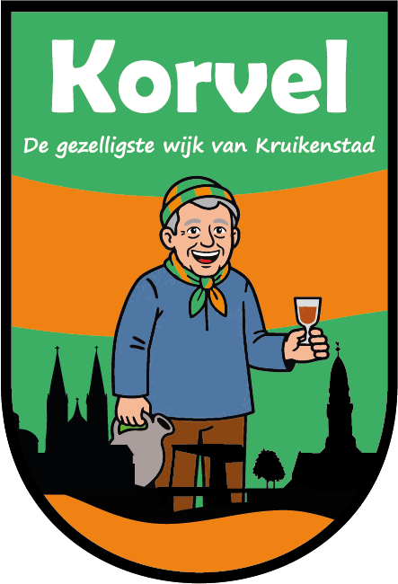 Korvel | strijkembleem (7,5 x 10,5 cm)