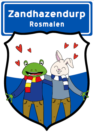Rosmalen (Zandhazendurp) | strijkembleem (7,5 x 10,5 cm)