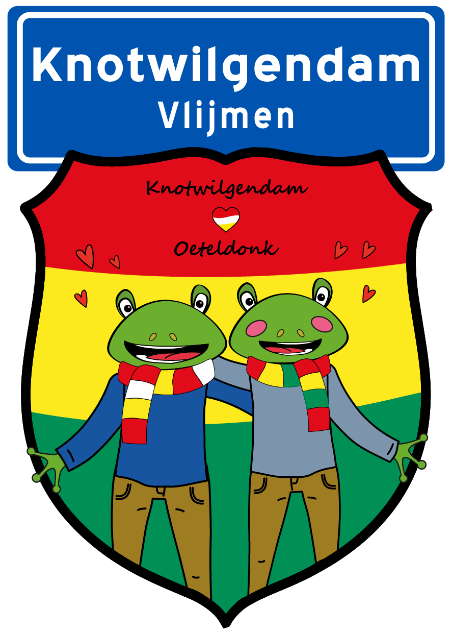 Vlijmen (Knotwilgendam) | strijkembleem (7,5 x 10,5 cm)