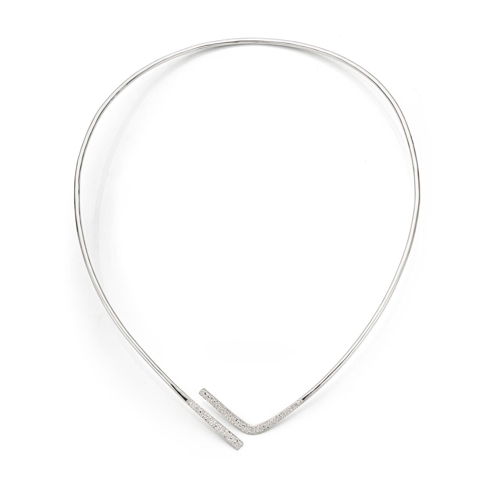 Zilveren spang collier