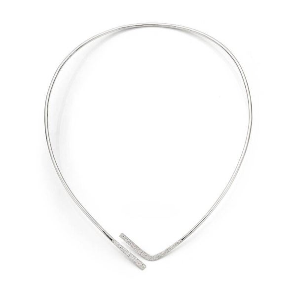 Zilveren spang collier