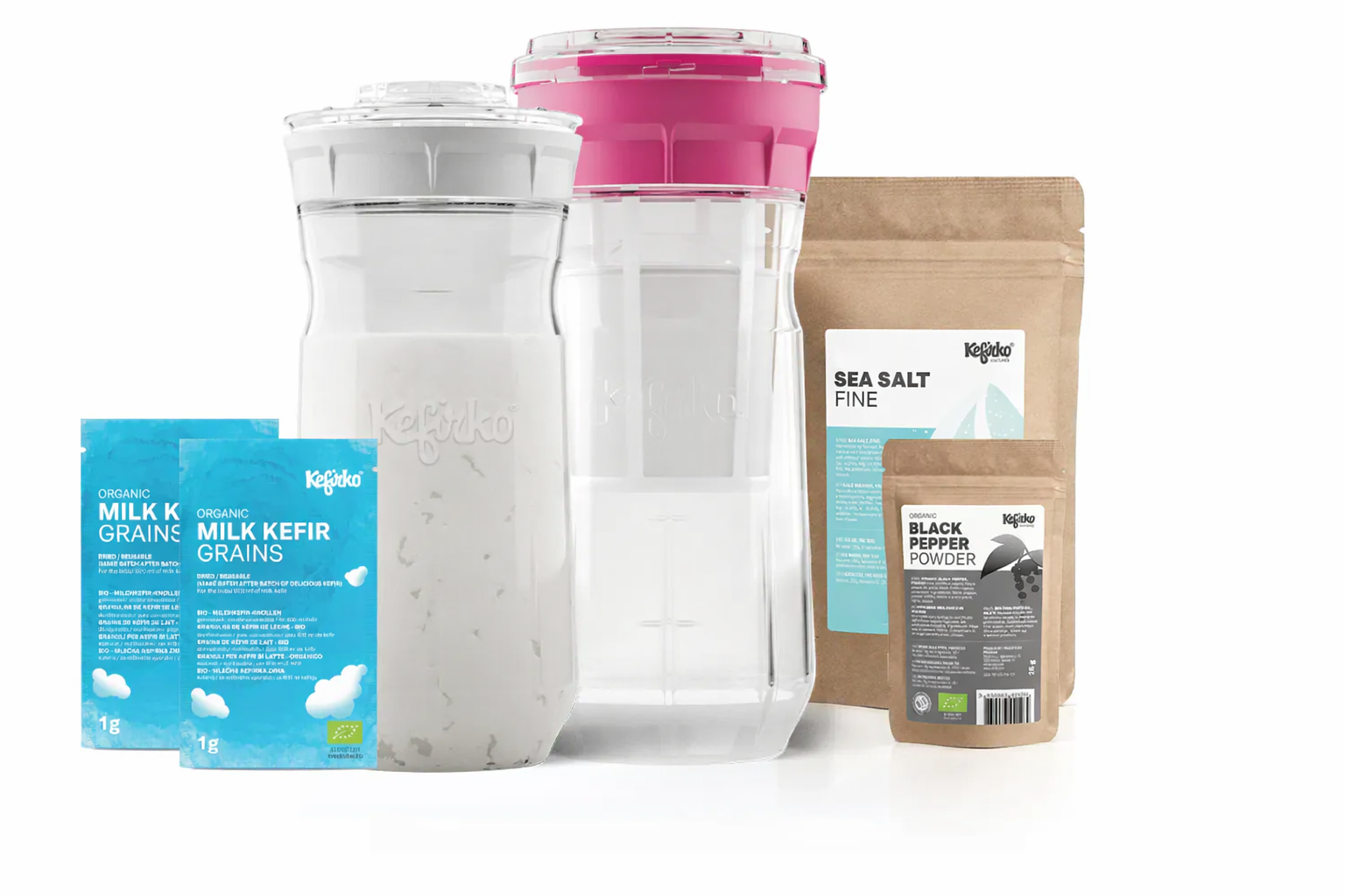 Kefirko groot Starterpakket MELKKEFIR & KAASmaker