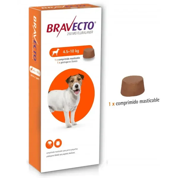 Antiparasitario Bravecto (perros 4-5 a 10 Kg)