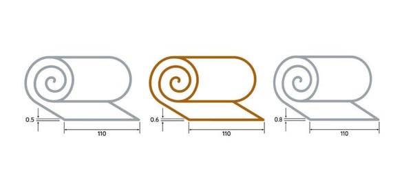 Musterset Polyurethanfolie weiss und braun