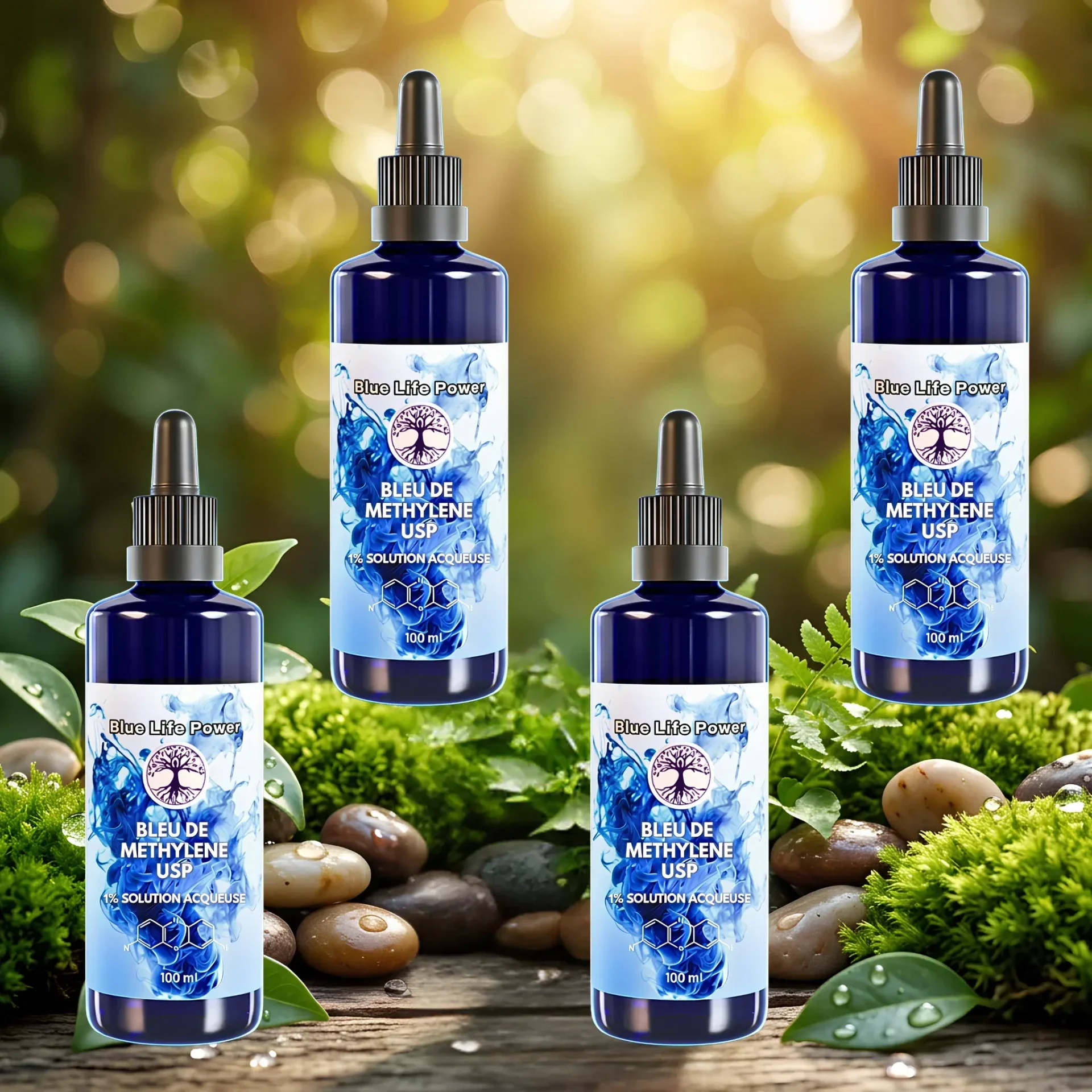 Bleu de Méthylène 1% Flacon 400ml | Qualité Pharmaceutique