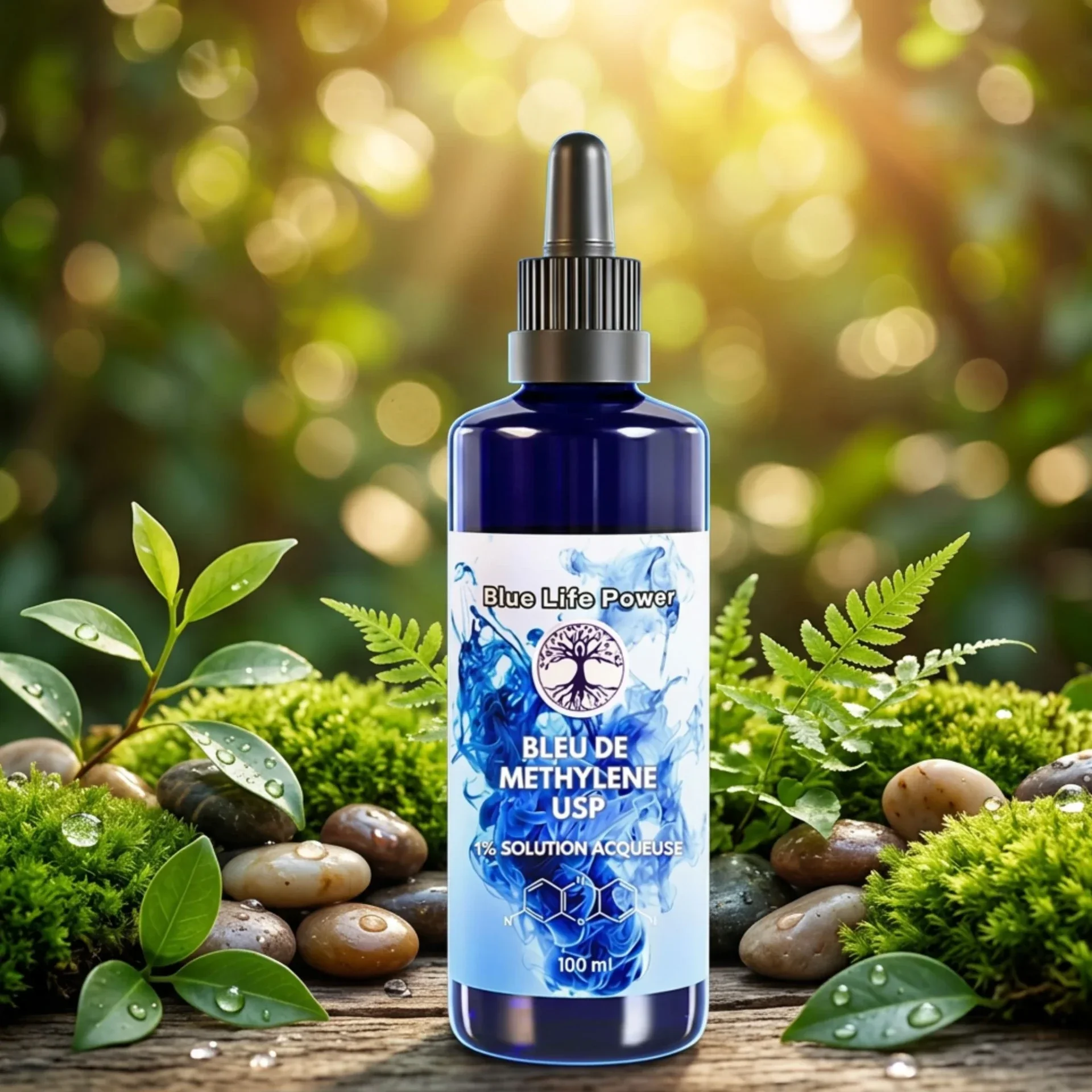 Bleu de Méthylène 1% Flacon 100ml | Qualité Pharmaceutique
