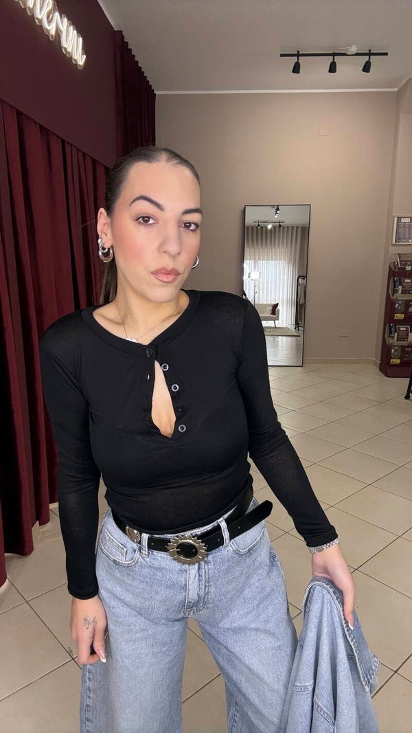 Maglia basic bottoni