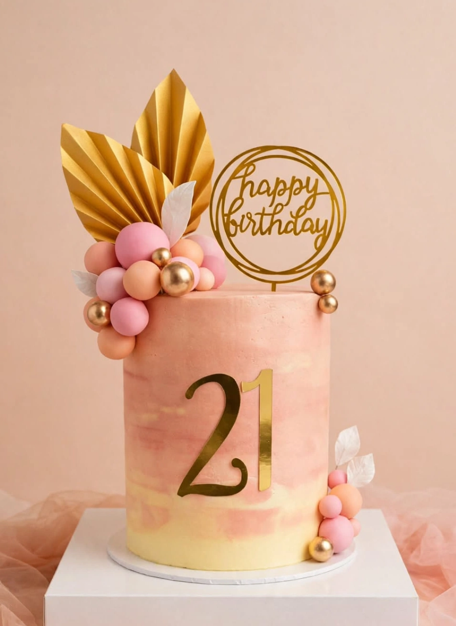 Anniversary cake decorated with pastel coloured buttercream flowers & a written message.