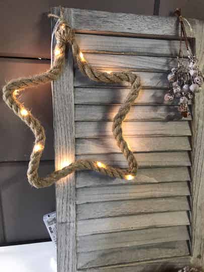 Jute touw ster 25 cm.