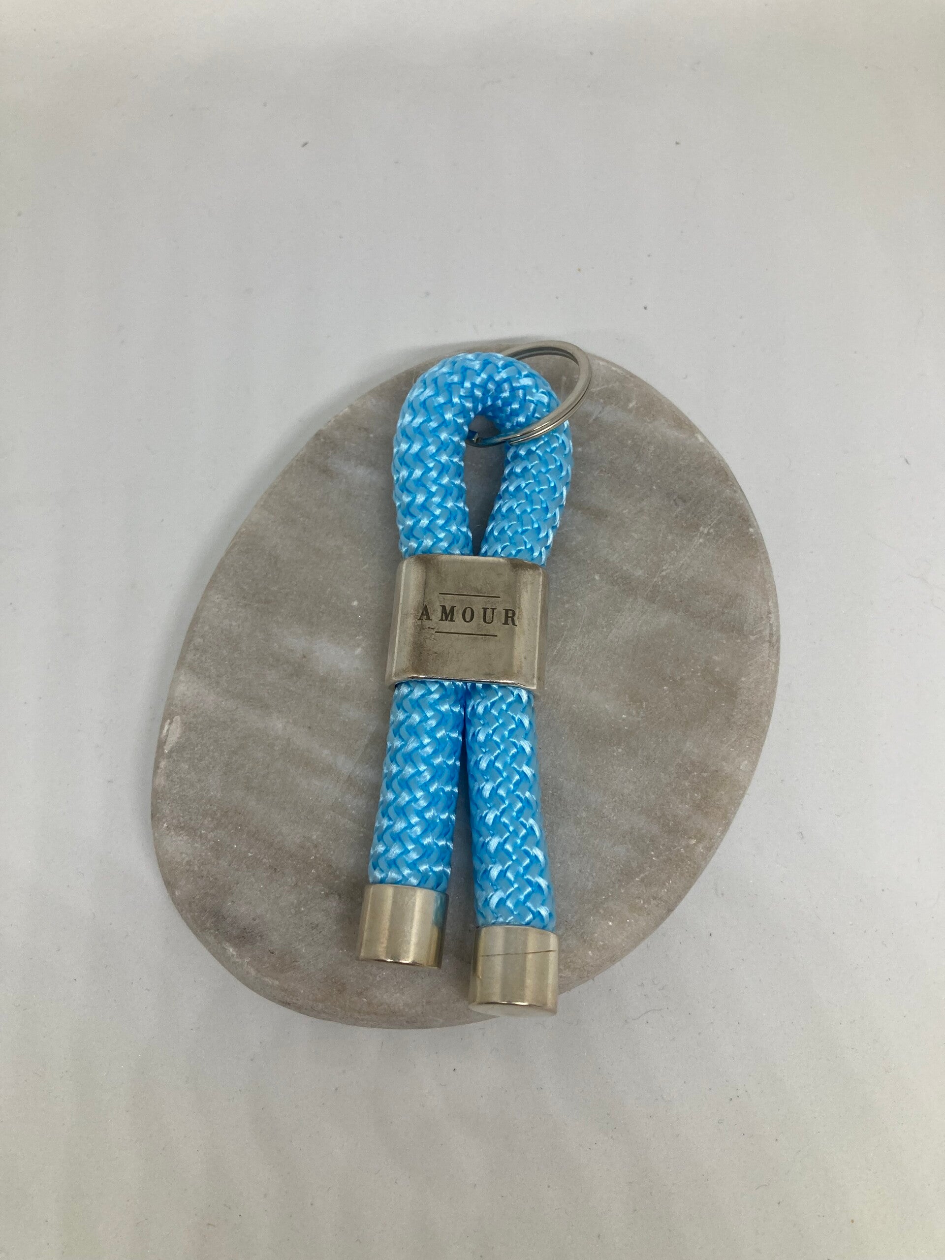 Sleutelhanger amour lichtblauw