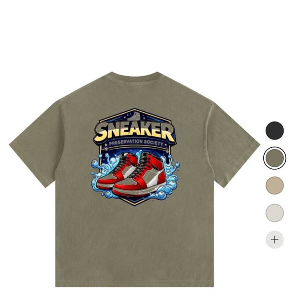 Sneaker preservation society t-shirt green