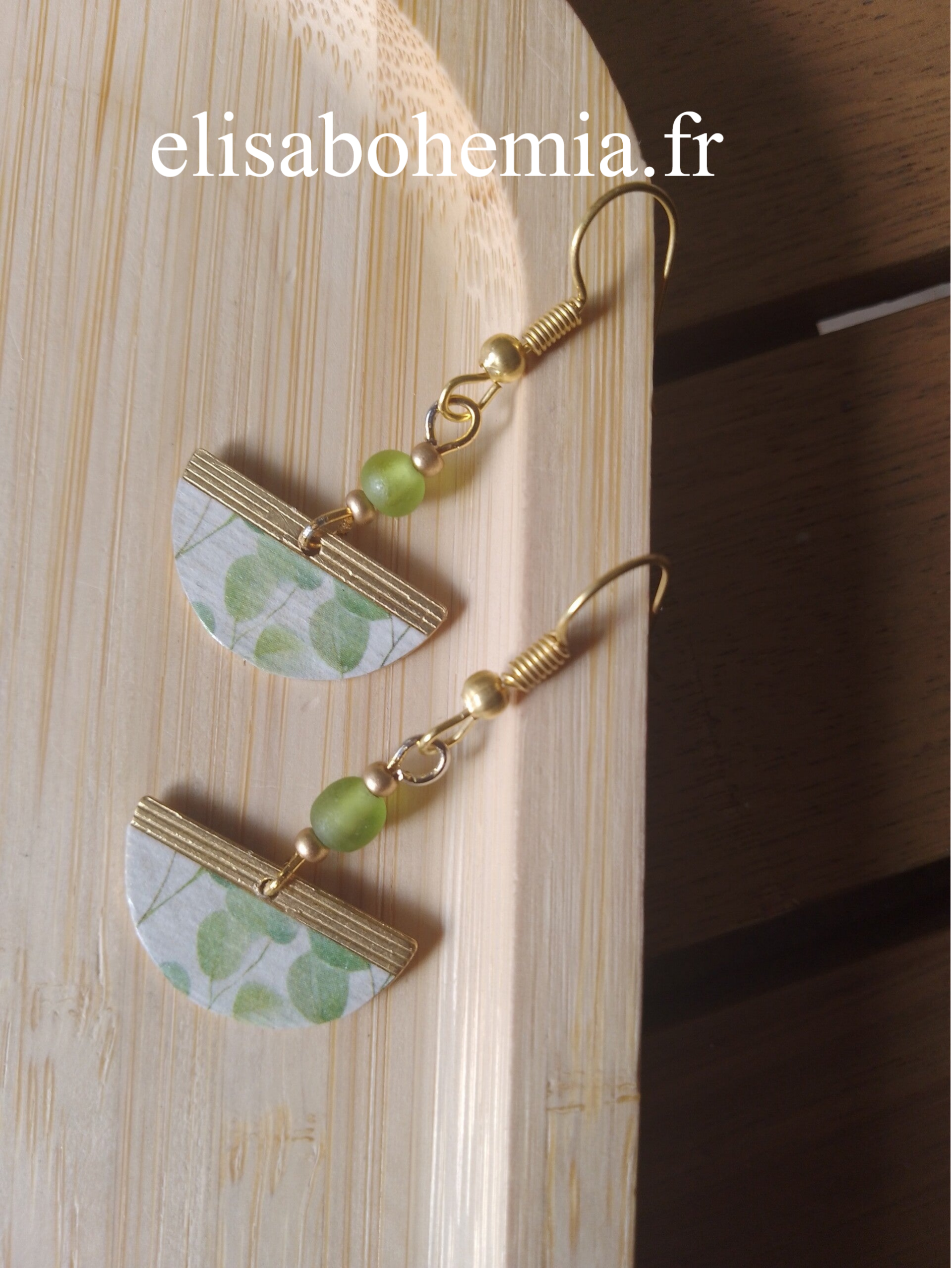 Boucles d'oreilles feuillage