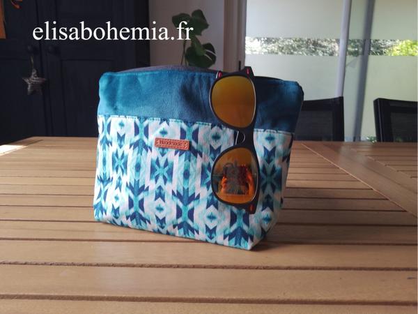 Grande trousse multi usages bleue
