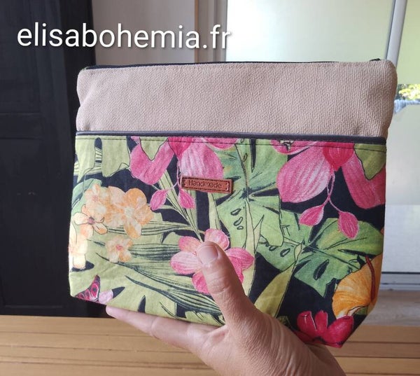 Grande trousse feuilles tropicales
