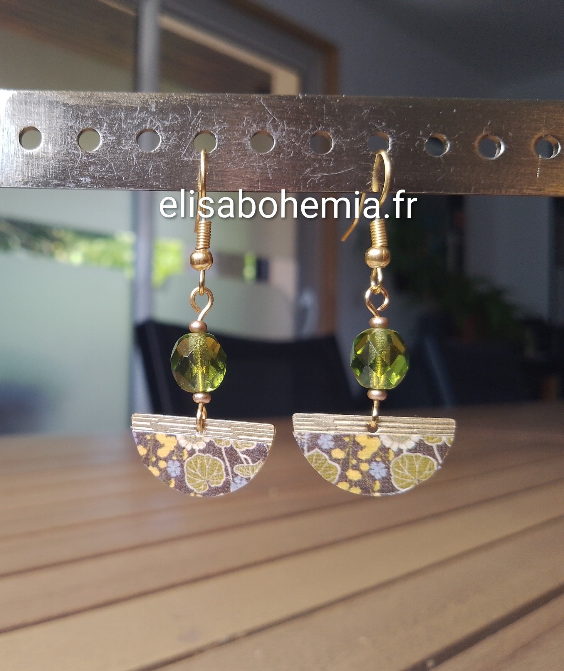 Boucles d'oreilles plantes aquatiques