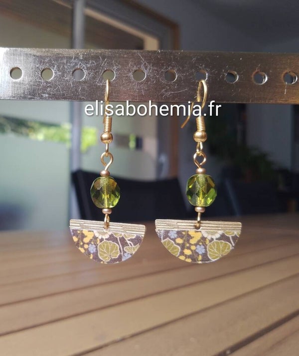 Boucles d'oreilles plantes aquatiques