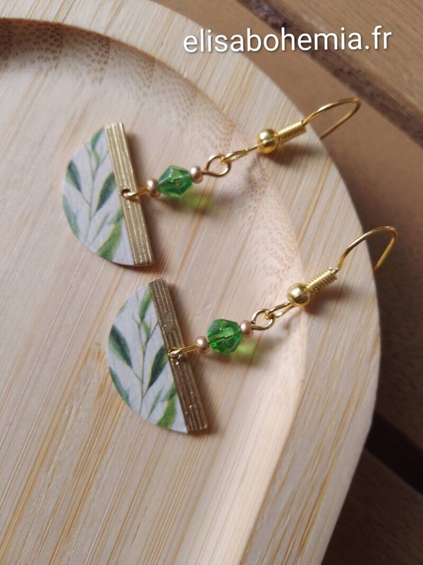 Boucles d'oreilles feuillage