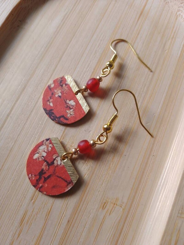 Boucles d'oreilles fleurs de cerisier