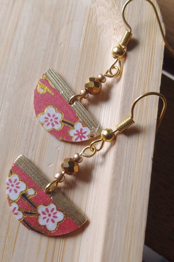 Boucles d'oreilles fleurs de cerisier