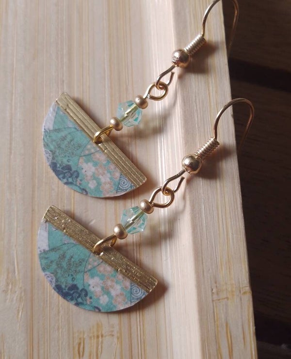 Boucles d'oreilles bleu pastel
