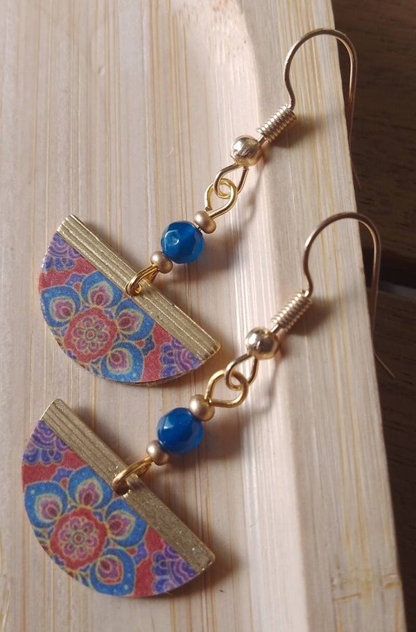 Boucles d'oreilles rosaces ethniques
