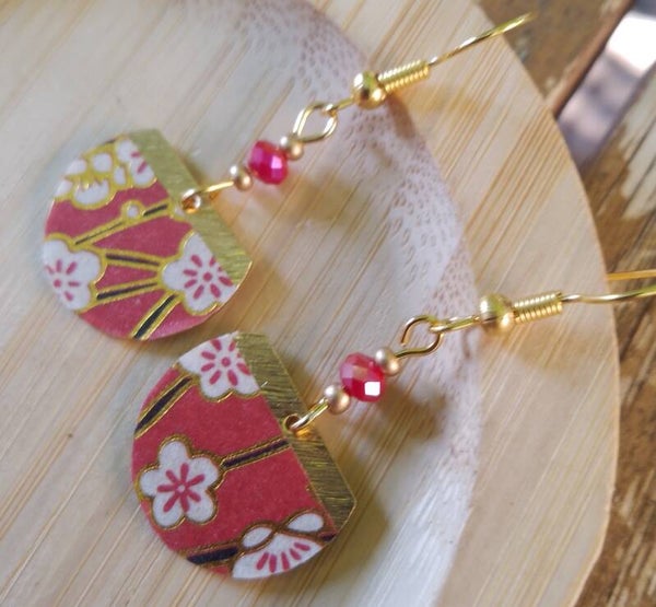 Boucles d'oreilles fleurs de cerisier