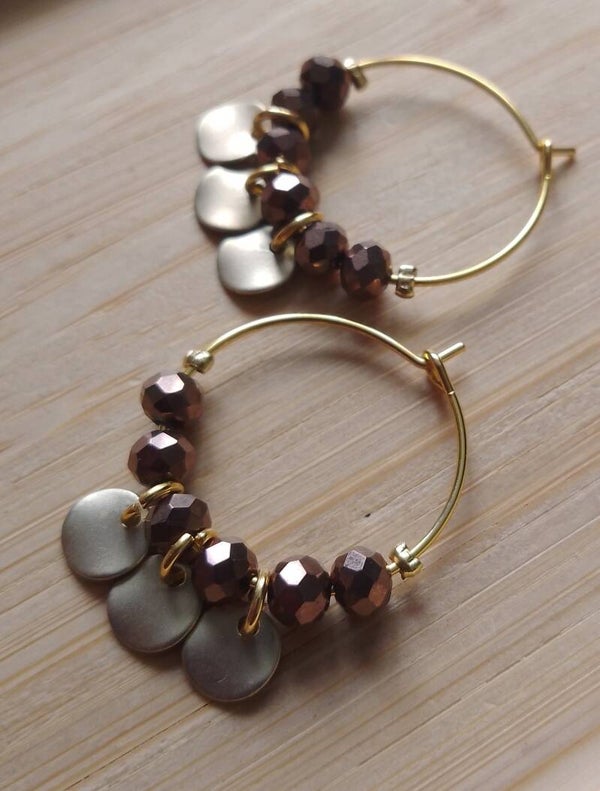 Mini créoles bronze