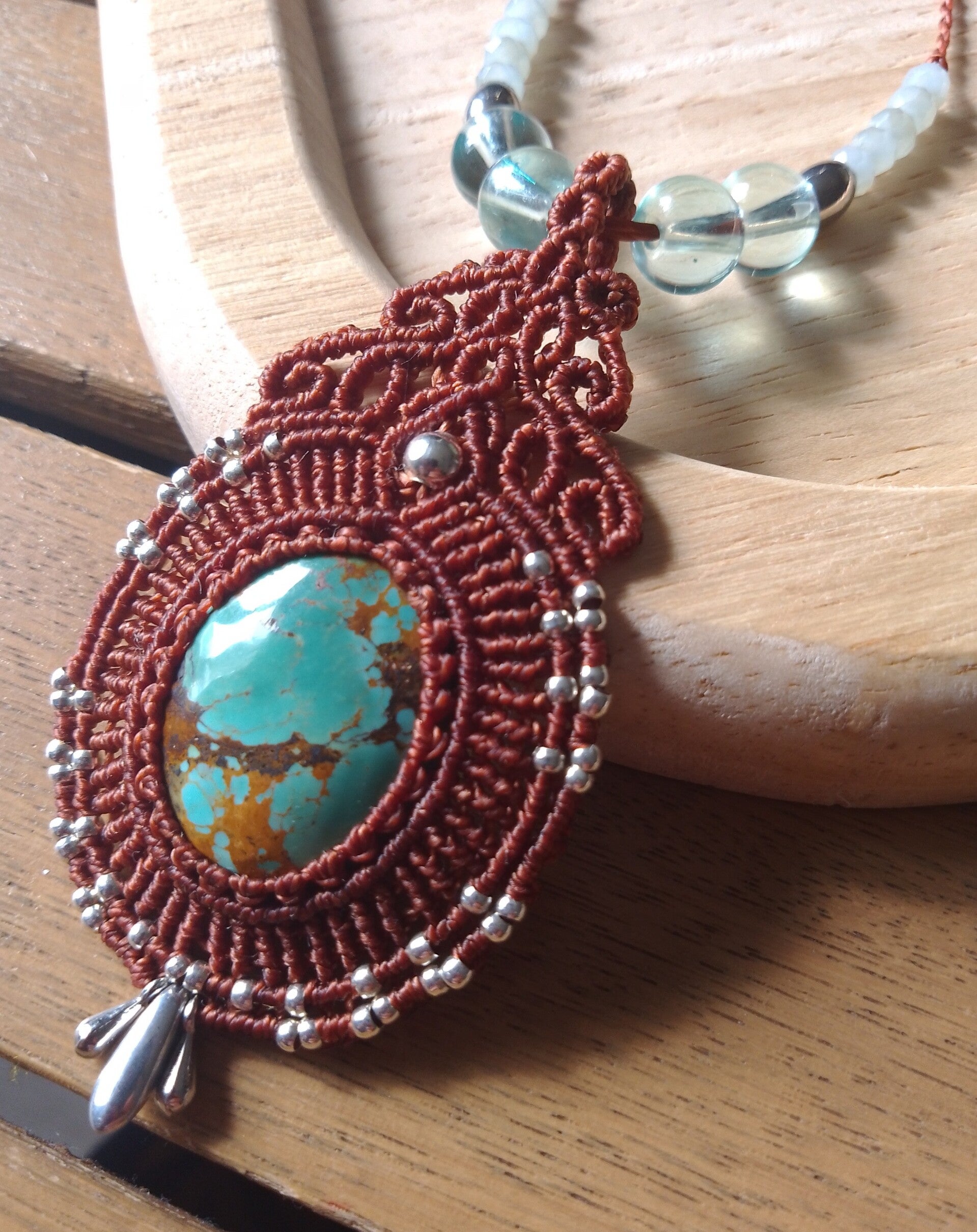 Collier turquoise tibétaine